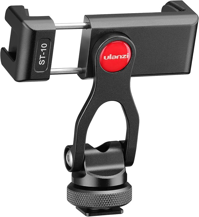 ULANZI Metal Phone Tripod Mount ST-10, Universal 360° Smartphone Adapter with 2 Cold Shoe Mount,... | Amazon (US)