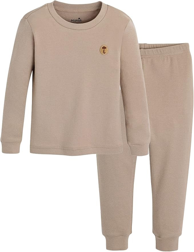 Amazon.com: moimoln Girls Boys Unisex Cotton Modal Solid Long-Sleeve Snug fit Pjs Pajama Sleepwea... | Amazon (US)