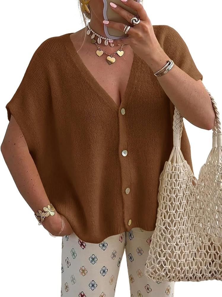 Saodimallsu Oversized Cardigans Sweater Tops | Amazon (US)