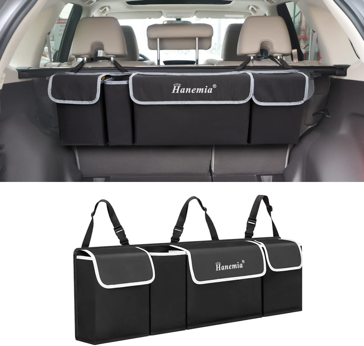 Car Trunk Organizer and Storage, Backseat Hanging Organizer for SUV, Truck, MPV, Waterproof, Coll... | Amazon (US)