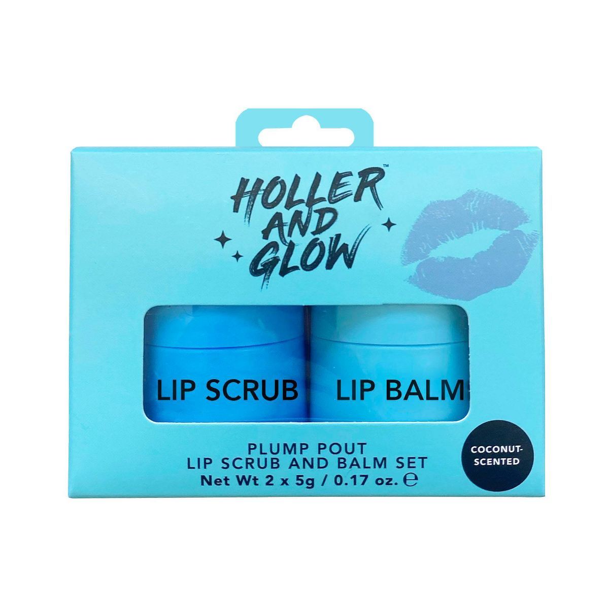Holler and Glow Plump Pout Lip Scrub and Balm Set - Coconut - 0.17oz/2ct | Target
