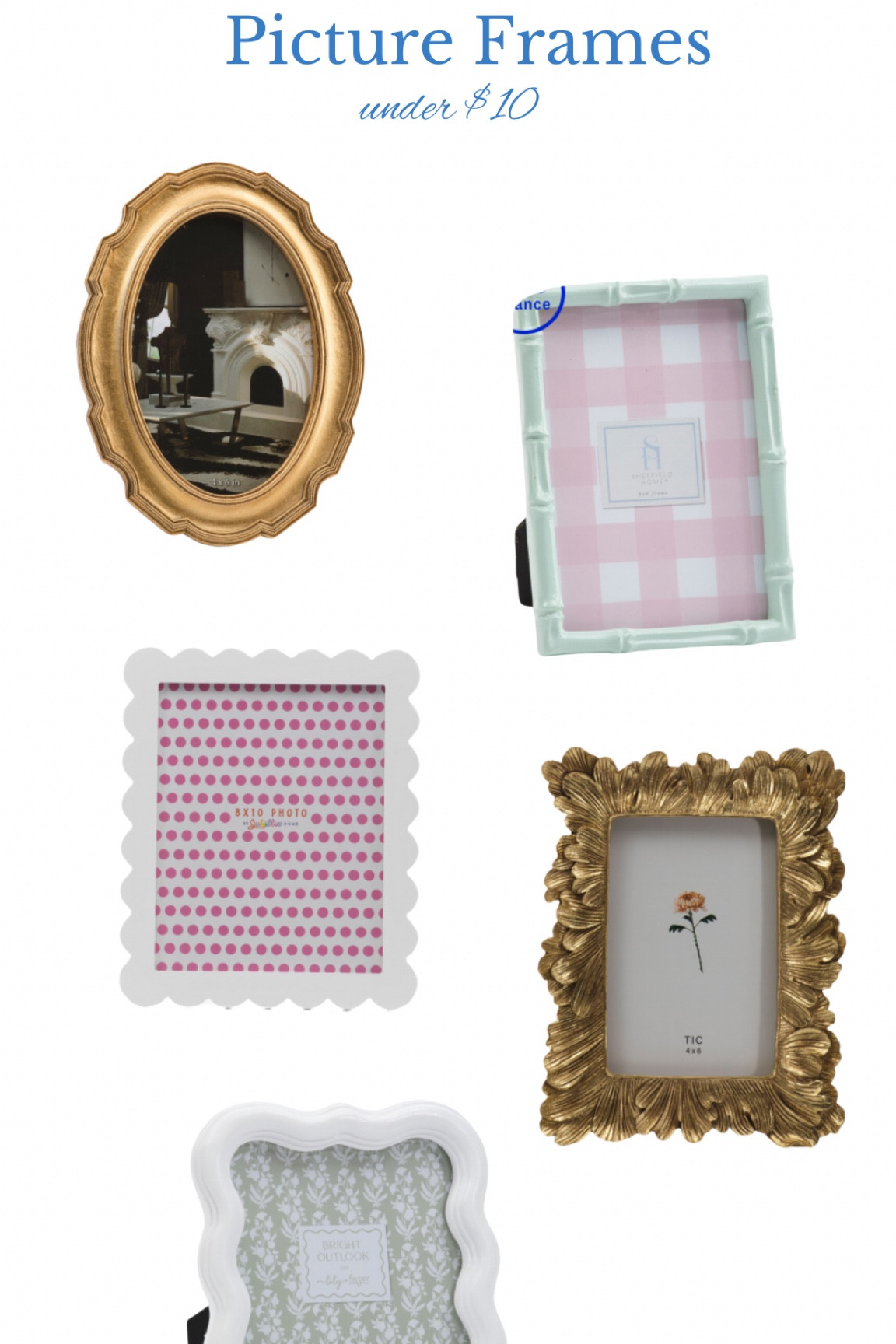 These 4x6 and 5x7 picture frames are all under $10 and would be perfect for your child’s silhouette!

#LTKHome #LTKFamily #LTKFindsUnder50