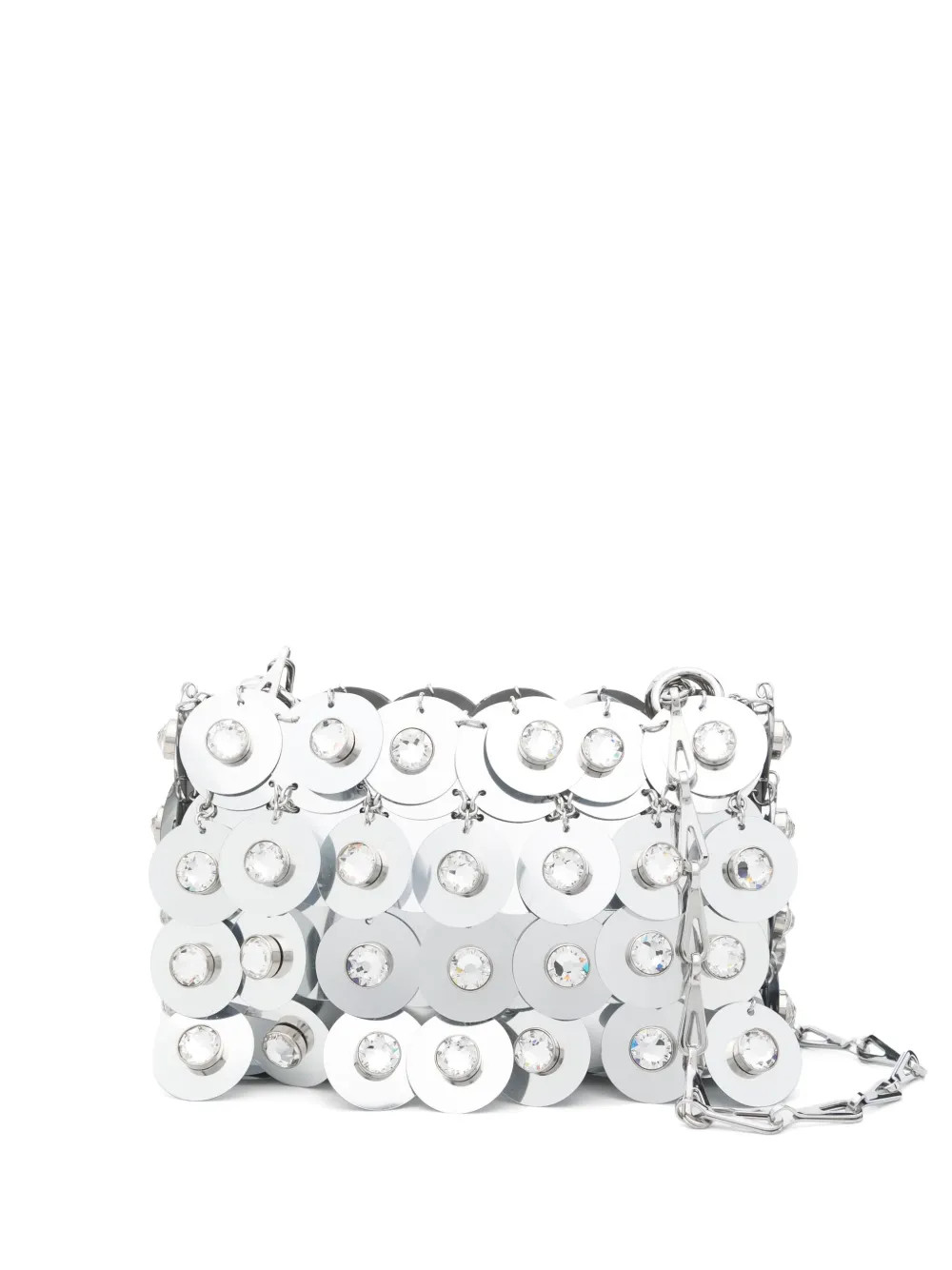 Rabanne Sequinned Mini Bag | Silver | FARFETCH | Farfetch Global