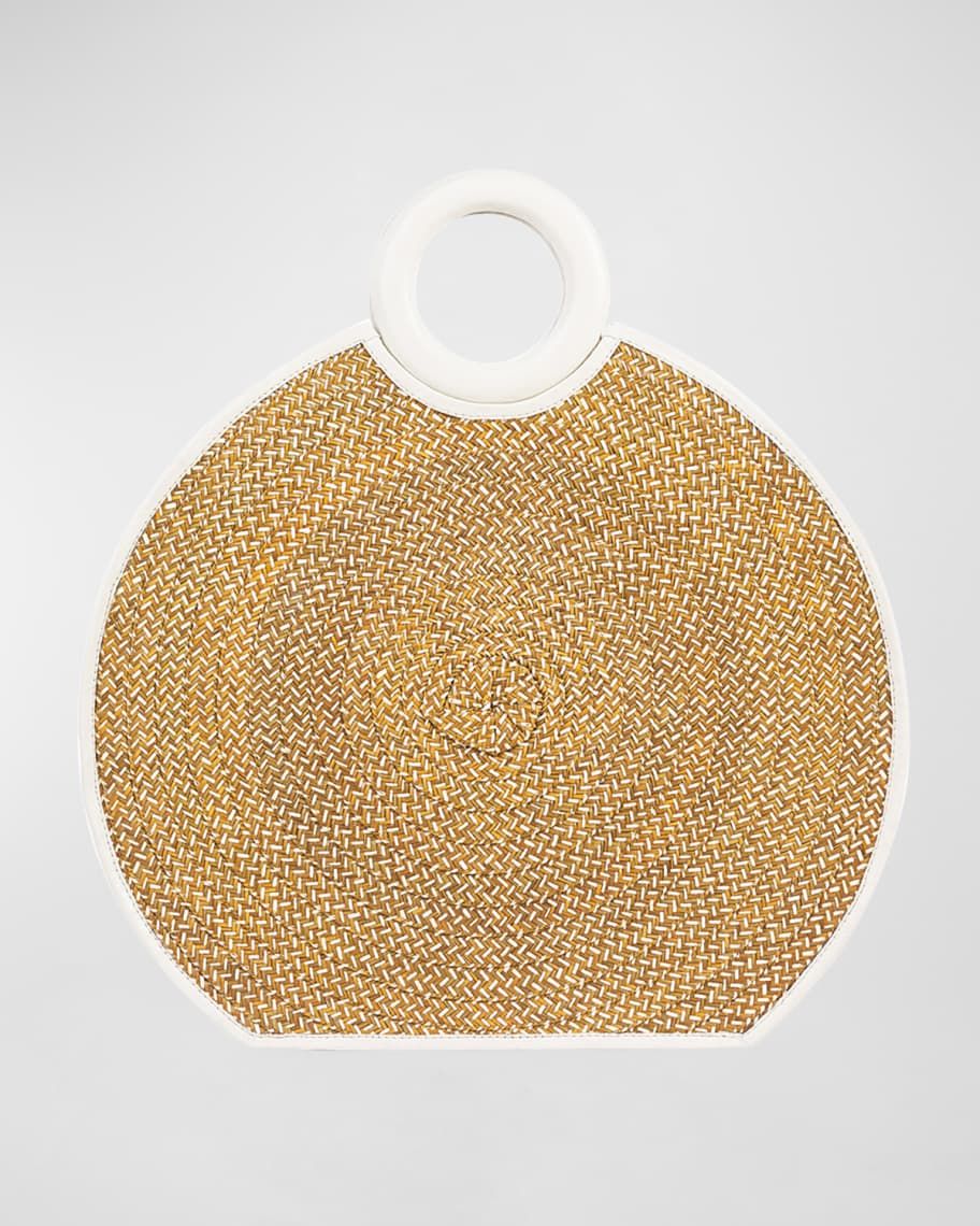 Zenu Two-Tone Cana Flecha Ring Top-Handle Bag | Neiman Marcus