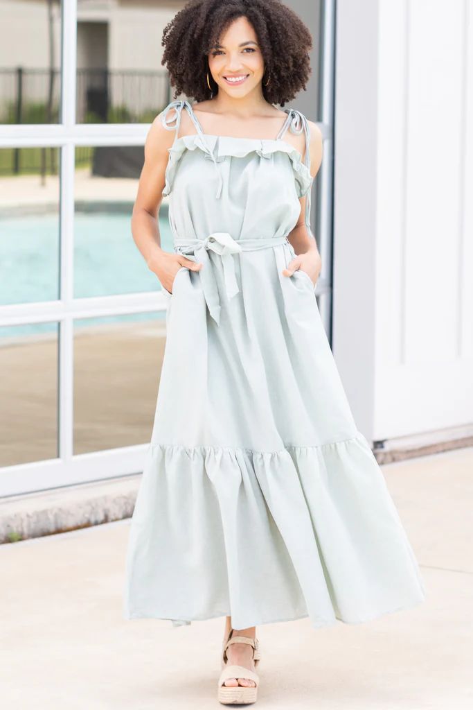 It's All Here Sage Green Maxi Dress | The Mint Julep Boutique