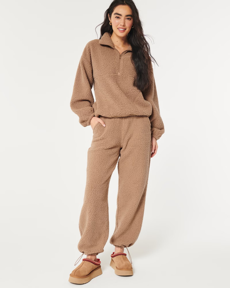 Women's Gilly Hicks Sherpa Adjustable Hem Pants | Women's Matching Sets | HollisterCo.com | Hollister (US)