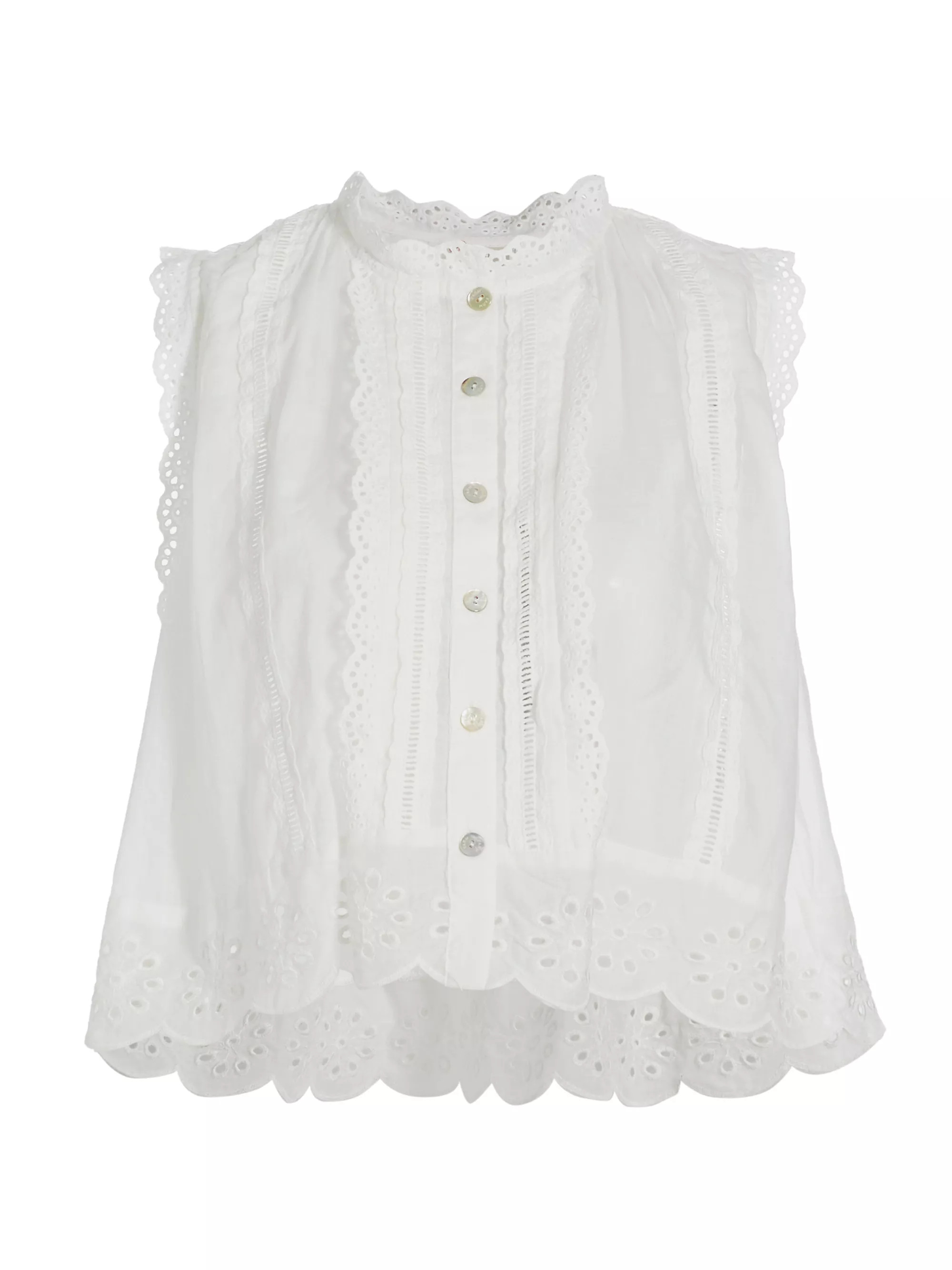 Lace Sleeveless Blouse | Saks Fifth Avenue