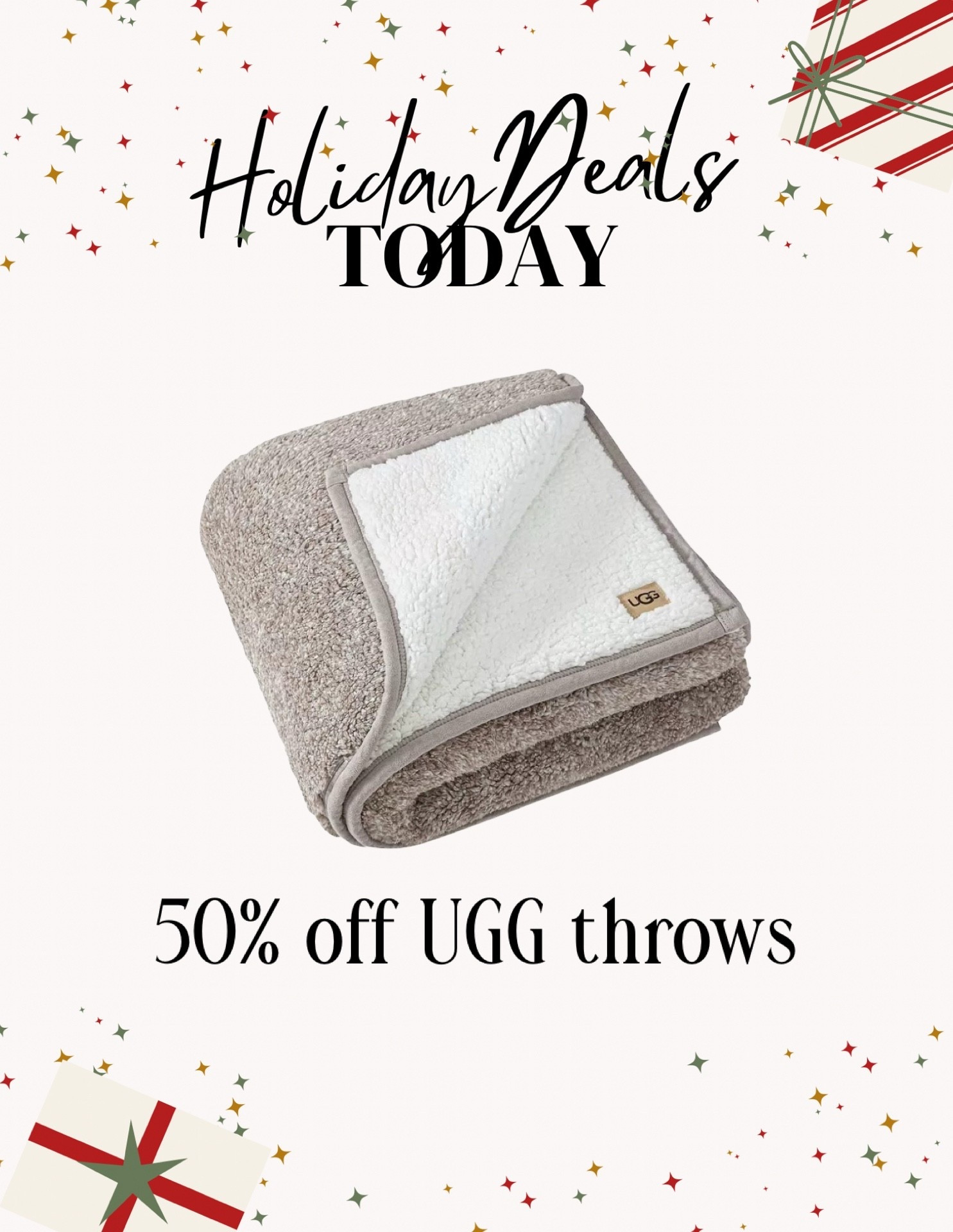 50% off Ugg throws! 



#LTKHoliday #LTKSeasonal #LTKGiftGuide