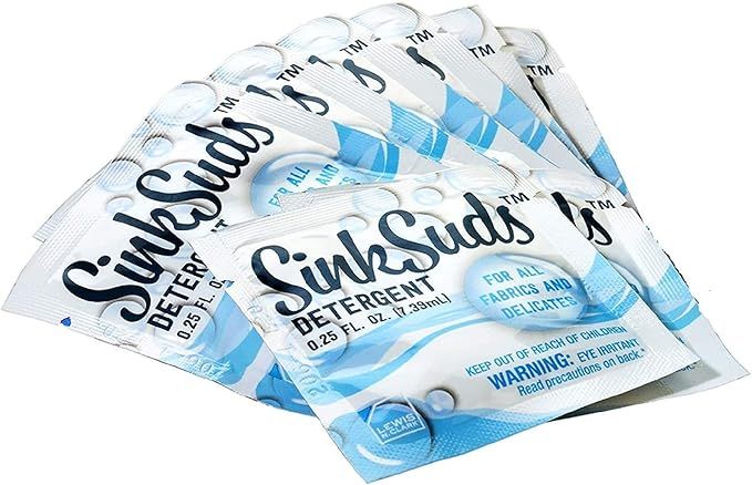 SinkSuds Laundry Detergent, Travel Size Liquid Soap, TSA Compliant, Safe For All Fabrics, 8 Packe... | Amazon (US)