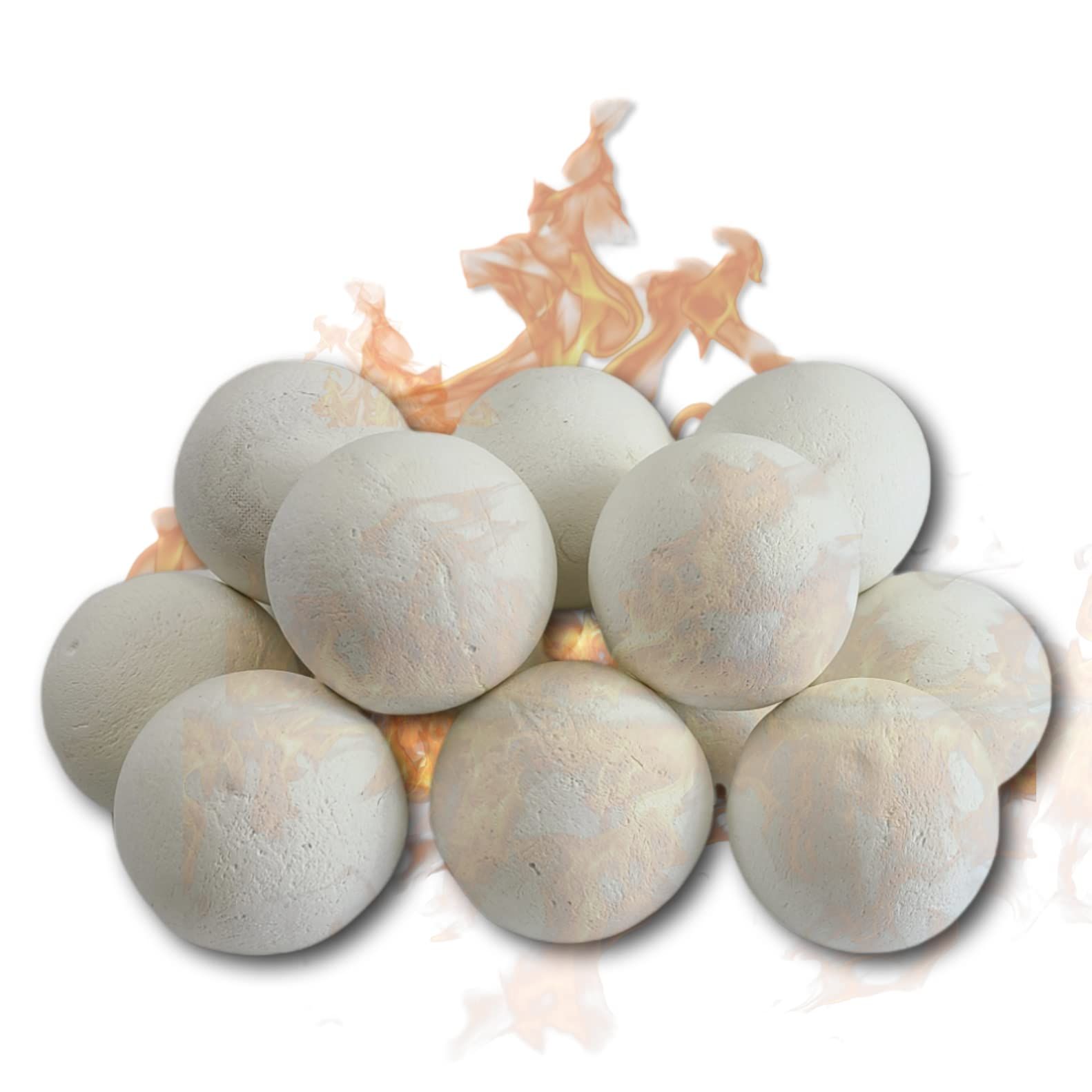 Premium Ceramic Fire Balls for Fire Bowl - (Set of 15 - 3” in Diameter Ball) Perfect Modern Decor Ac | Amazon (US)