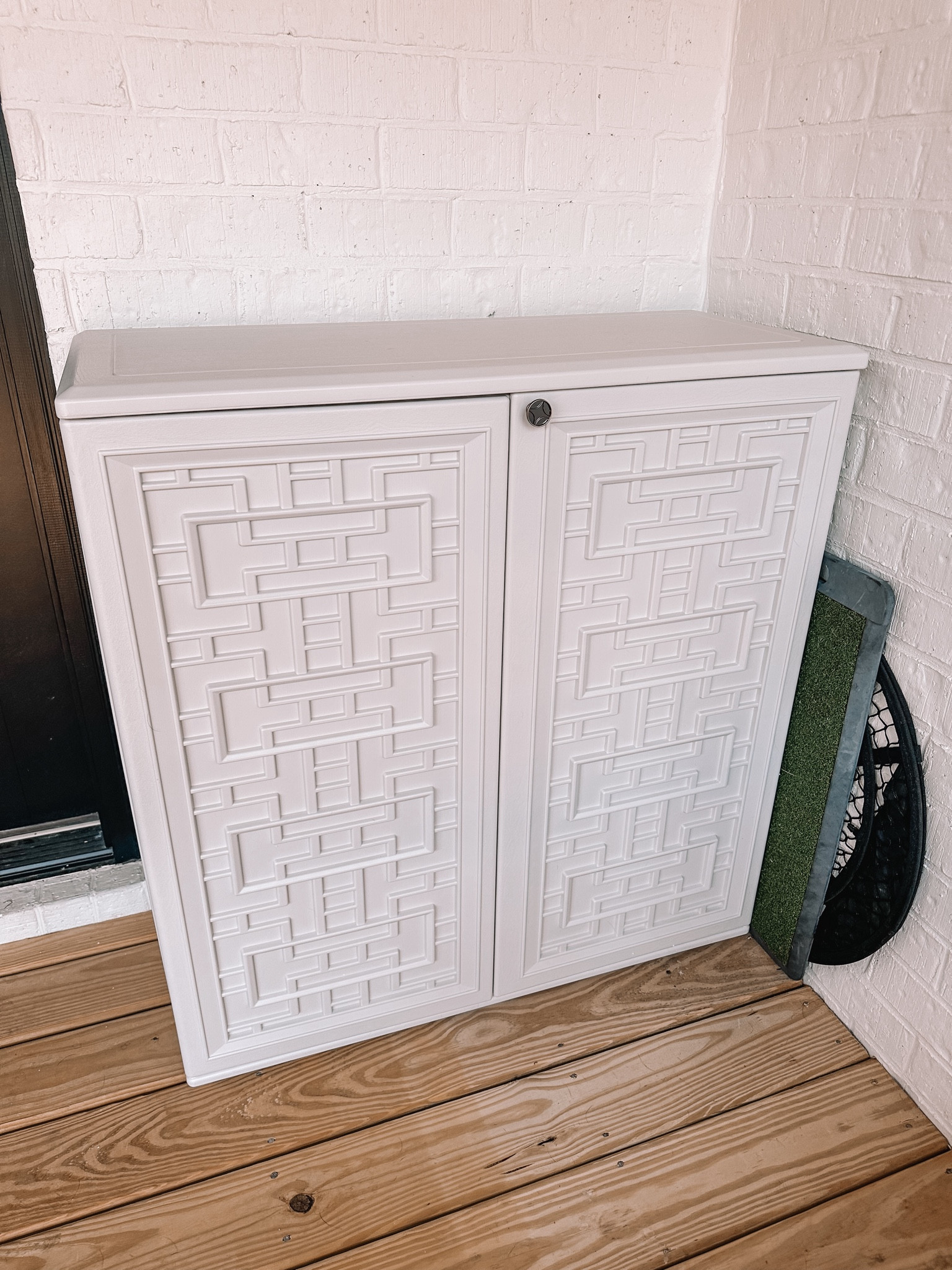 Found the absolute cutest outdoor storage for toys! This the perfect modern storage! #outdoorstorage #outdoor #toys #toddlertoys 

#LTKhome #LTKfamily #LTKSeasonal