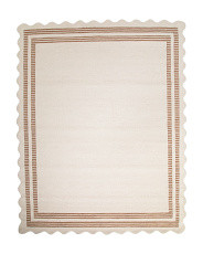 8x10 Wool Scottie Hand Tufted Scalloped Border Area Rug | TJ Maxx