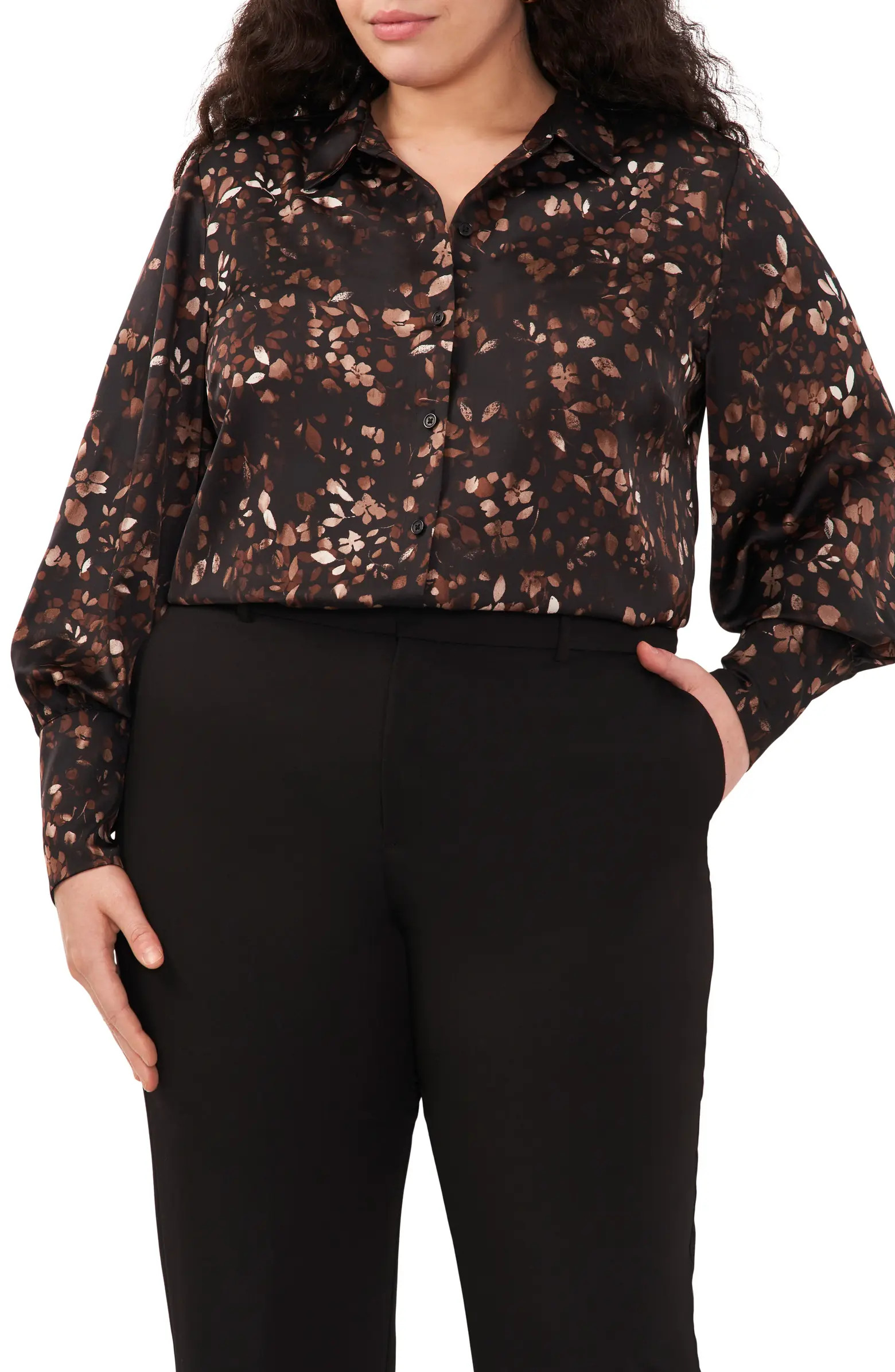 Moody Floral Plaid Button-Up Shirt | Nordstrom