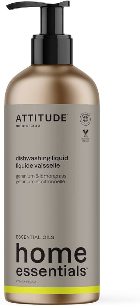 ATTITUDE Dish Soap, EWG Certified, Plant and Mineral-Based Ingredients, Vegan and Cruelty-free Ho... | Amazon (US)