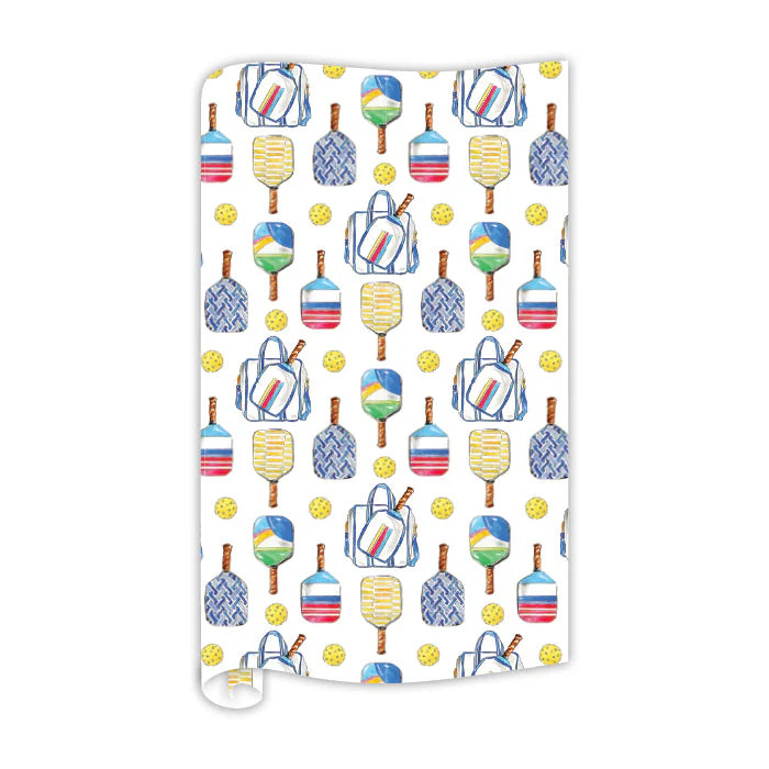 Pickleball Bag Pattern Gift Wrap | Rosanne Beck Collections