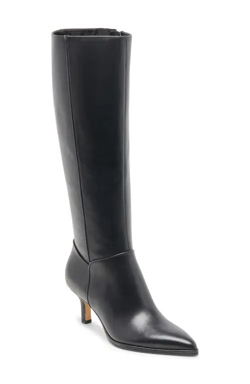Dolce Vita Aldy Knee High Boot in Black Leather at Nordstrom, Size 9.5 | Nordstrom