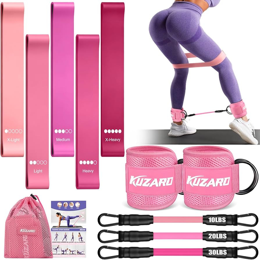 Resistance Bands Set, Ankle Resistance Band with Cuffs & Glute Exercise Band, Weight Bands for Wo... | Amazon (UK)