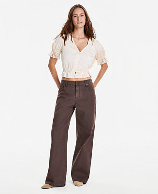 Women's High-Rise Wide-Leg Jeans | Macy's