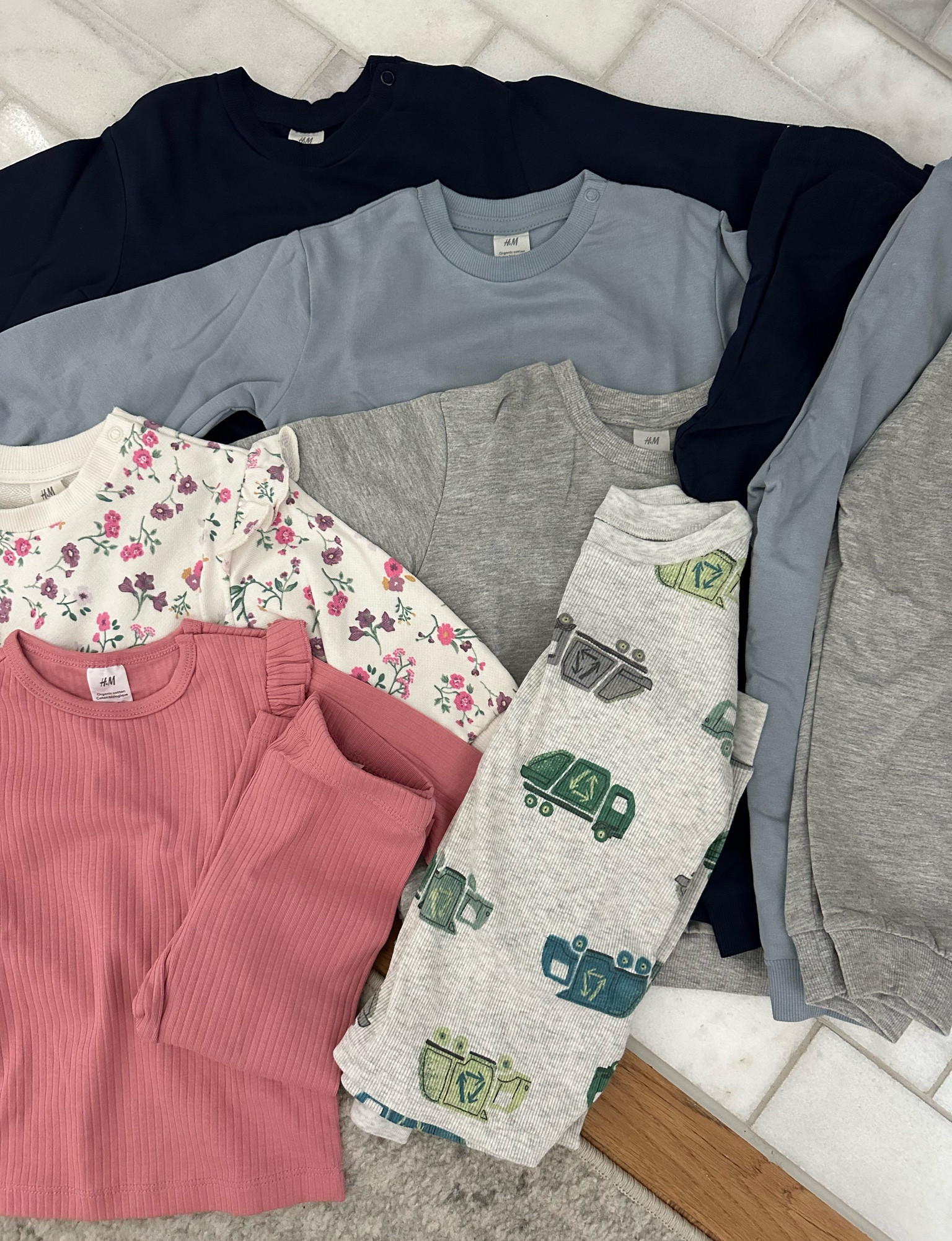 we’ve purchased these little sweat sets so many times I’ve lost count— they are great for play and wash so well! 
