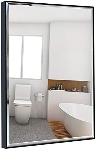 Calenzana 22x30 Wall Mirror with Black Frame, Explosion-Proof Beveled Hanging Mirrors for Bathroo... | Amazon (US)