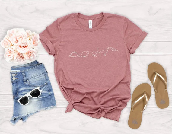 Funny Dinosaur Shirt Cute Dinosaur Tees Family Dinosaur | Etsy | Etsy (US)