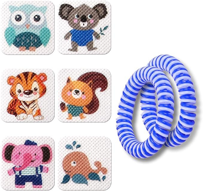 120 Pack Mosquito Patches with 2 Bracelet, Resealable Stickers for Kids Adult - Nature Citronella... | Amazon (US)