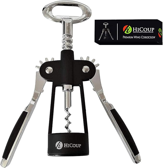 HiCoup Wine Opener - Wing Corkscrew Beer and Wine Bottle Opener w/Winged Grip - Easy to Use Cork ... | Amazon (US)