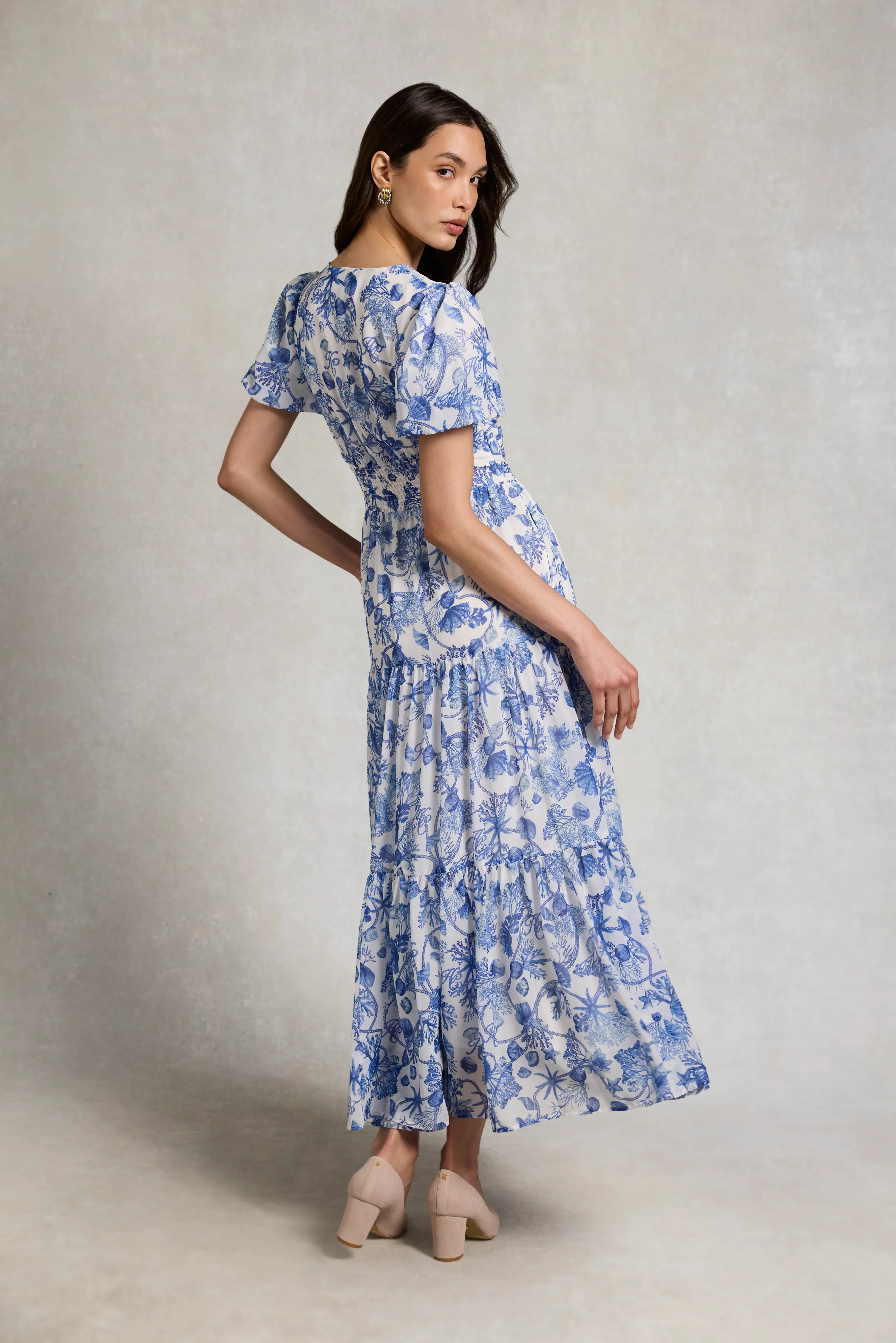 Giselle Dress (Blue Seashell) | Holland Cooper