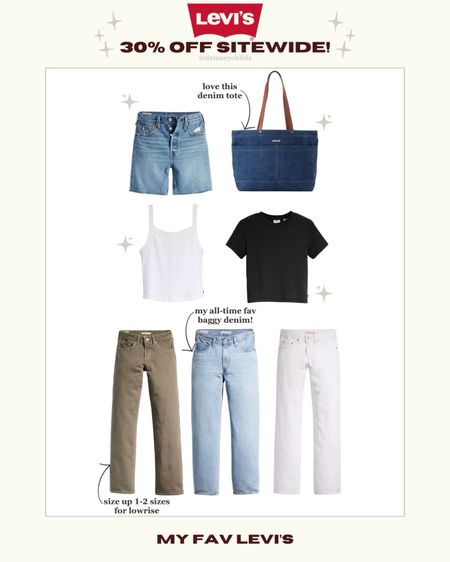 my fav Levi’s are 30% off! 👖♥️ 
normal size is 25, tops are xs

Get 30% off sitewide + an extra 40% off sale styles from 3/5/24 - 3/14/24.

 #LevisLTKPartner #Levis #150YearsOf501 #liketkit 

#LTKsalealert #LTKSeasonal #LTKitbag