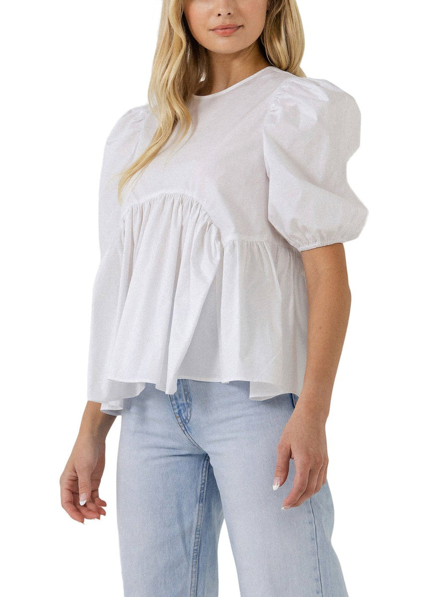 Baby Doll Back Tie Top | Lord & Taylor