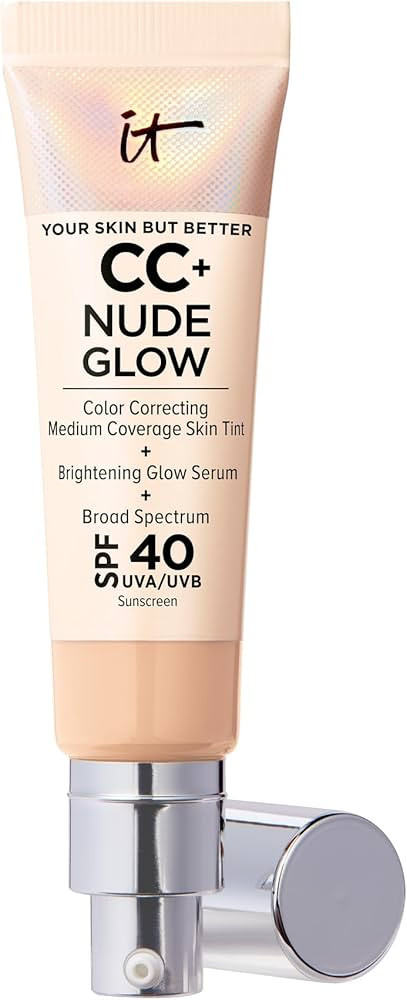 IT Cosmetics CC+ Nude Glow - Medium Coverage Foundation with SPF 40 & Brightening Glow Serum, Lig... | Amazon (US)