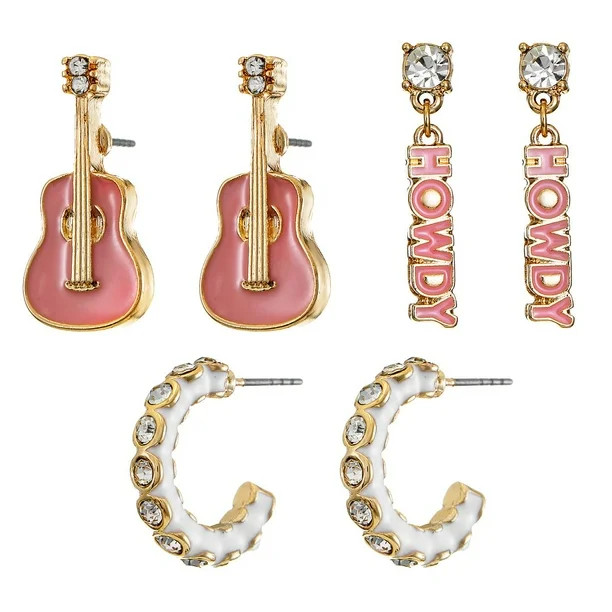 Packed Party Women's "Nashville" Earring Set, 3 Pairs - Walmart.com | Walmart (US)