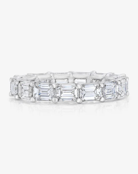 Lab Grown Sideways Emerald Eternity Band | Ring Concierge