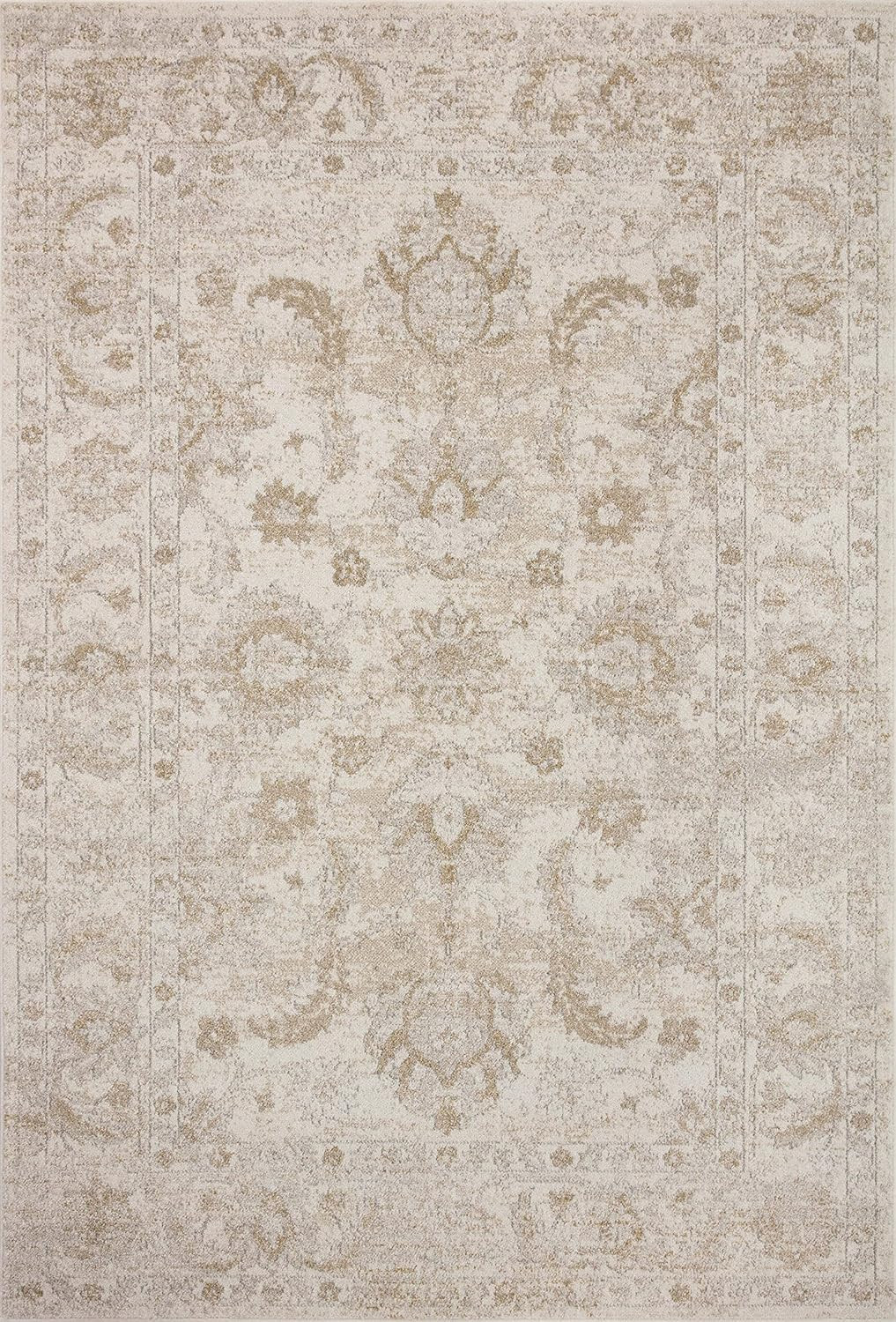 Loloi II Odette Collection ODT-03 Ivory/Beige 6'-7" x 9'-6" Area Rug | Amazon (US)