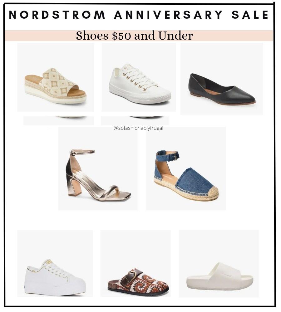 Nordstrom Anniversary Sale Shoe Picks. $50 and Under. The Sale starts soon so get your Wishlists ready! Heel espadrille flats heel platform sneakers converse Nike designer clogs denim metallic white black unique crochet slides workwear

#LTKxNSale #LTKFindsUnder50 #LTKShoeCrush