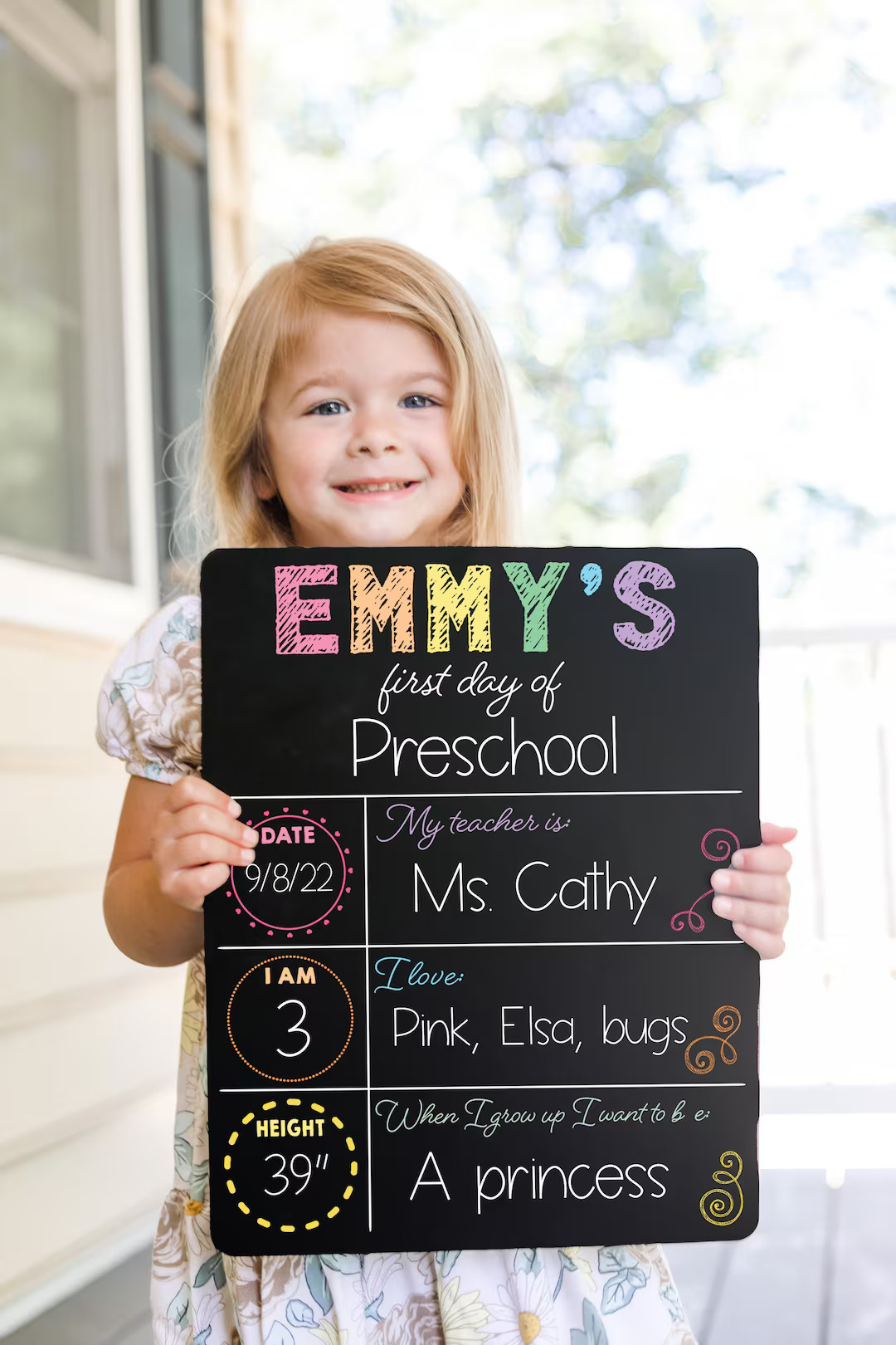 First Day of School Sign, Last Day of School Sign, Reversible First Day of School Sign, Reusable ... | Etsy (US)