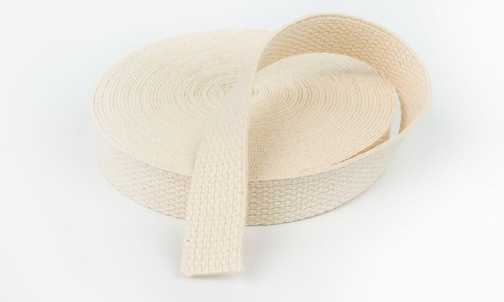 1 Inch Natural Heavy Cotton Webbing Closeout, 10 Yards | Amazon (US)
