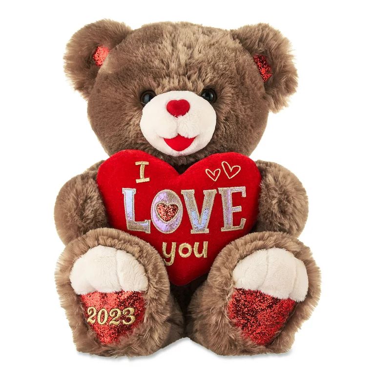 Way to Celebrate! Valentine’s Day 15in Sweetheart Teddy Bear 2023, Brown | Walmart (US)