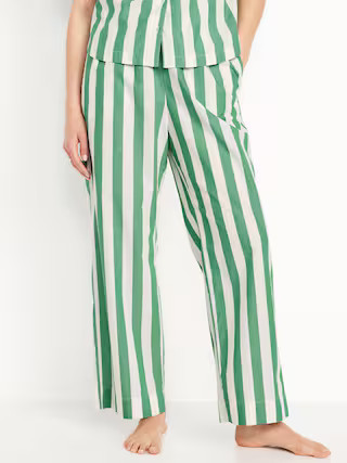 High-Waisted Poplin Pajama Pant | Old Navy (US)