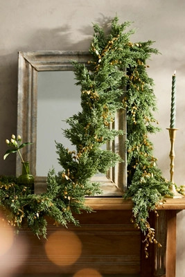 Faux Juniper Garland | Anthropologie (US)
