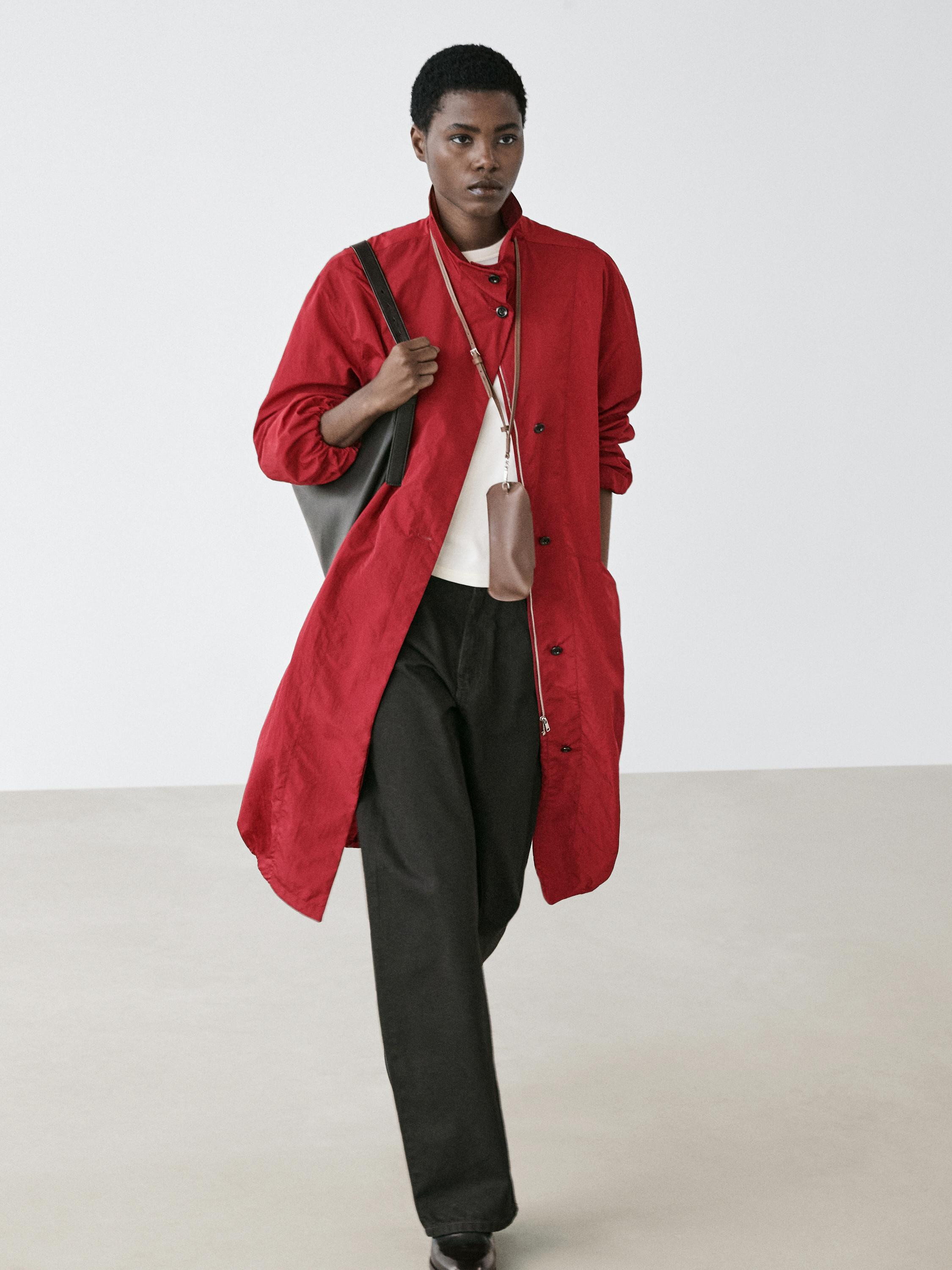 Long oversize parka | Massimo Dutti US