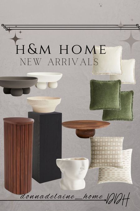 New at h&m home! One of my go to places for cushion covers..I love the velvet fringe covers! I’m loving the stone footed bowls, so cute!  And the pedestals are a fabulous price (these are usually very pricey at higher end stores) .
Neutral home decor, modern organic home.

#LTKHome #LTKFamily