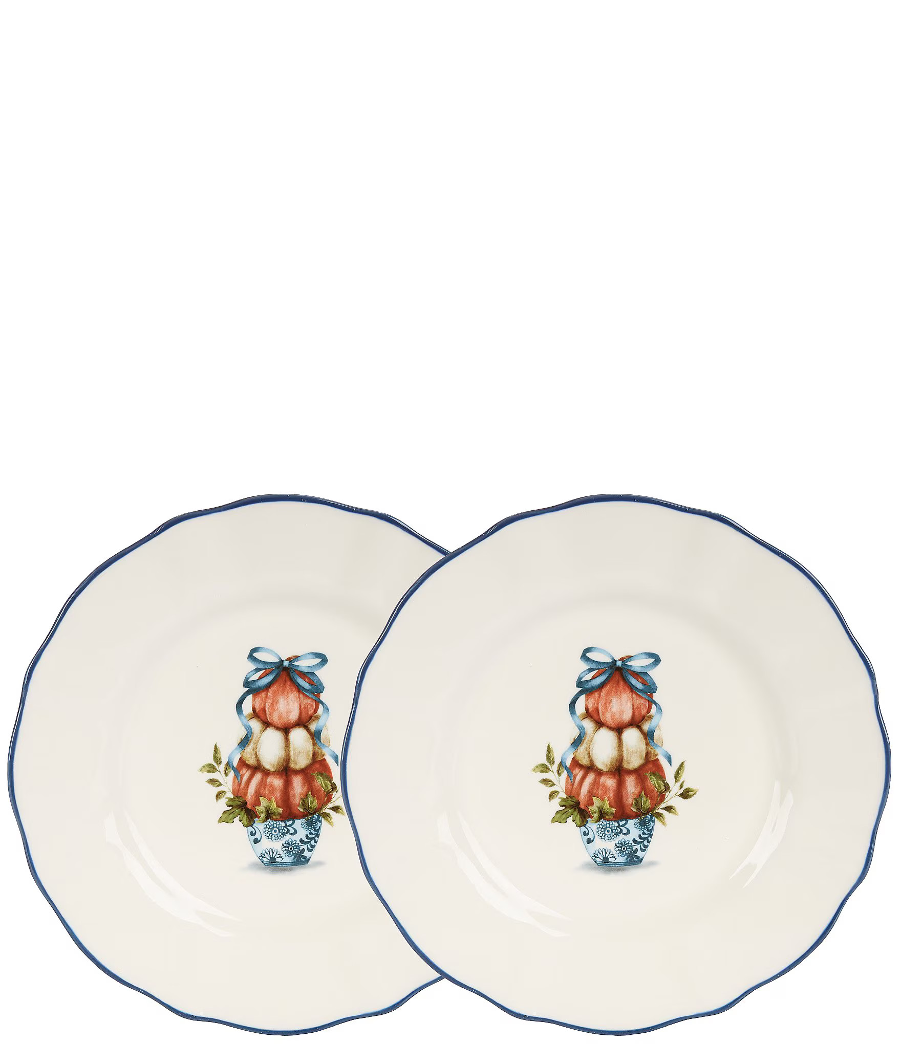 Southern Living Chinoiserie Pumpkins Accent Plates, Ste of 2 | Dillard's | Dillard's