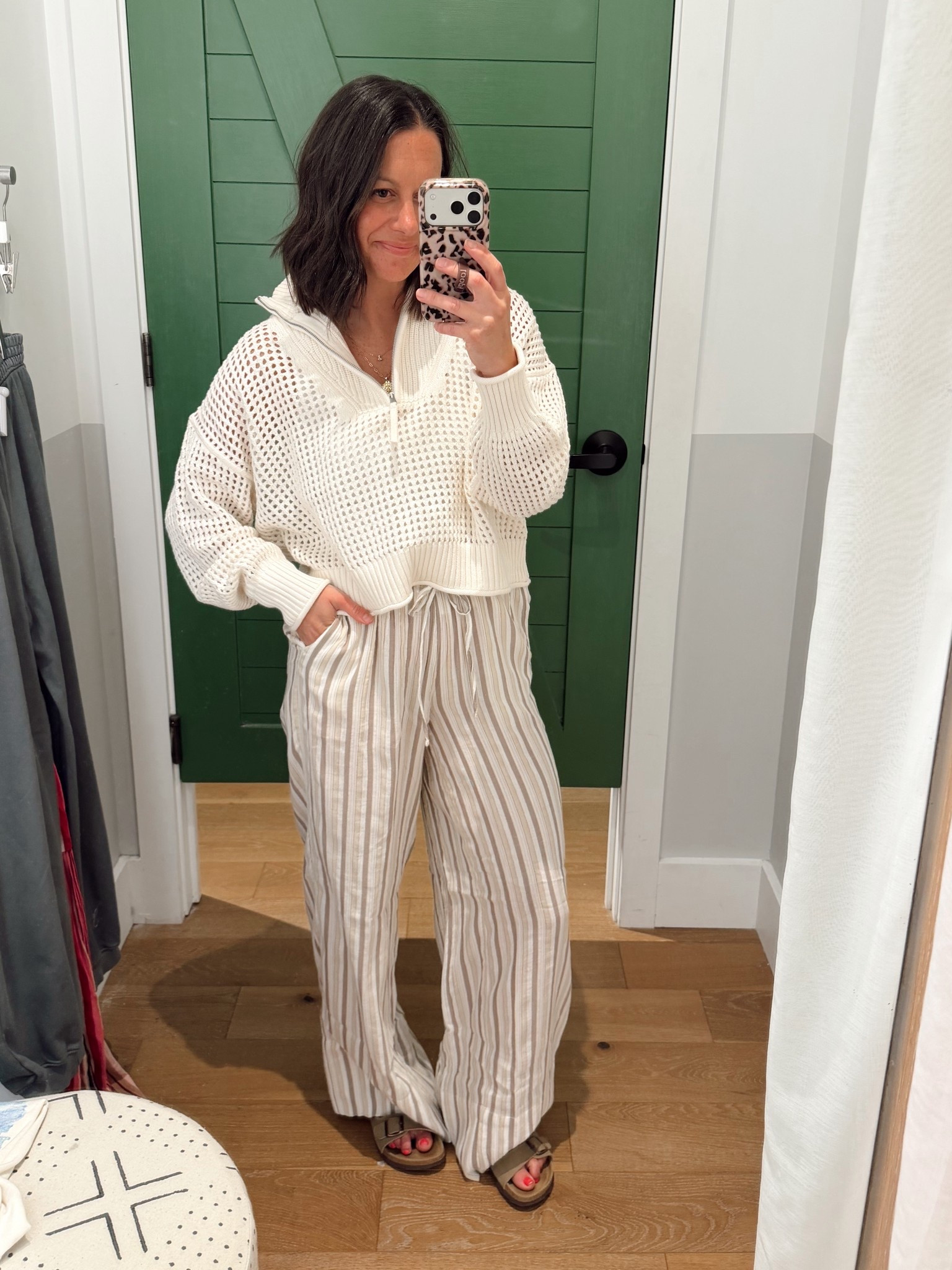 Aerie new arrivals! Linen pants run big - this is the xs regular and they are too long for me at 5’4”. Sweater runs true to size - I’m in the small. Use code LTKAERIE20 for an extra 20% off!



#LTKOver40 #LTKxAerie #LTKootd