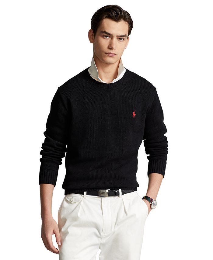 Polo Ralph Lauren Cotton Crewneck Sweater & Reviews - Sweaters - Men - Macy's | Macys (US)