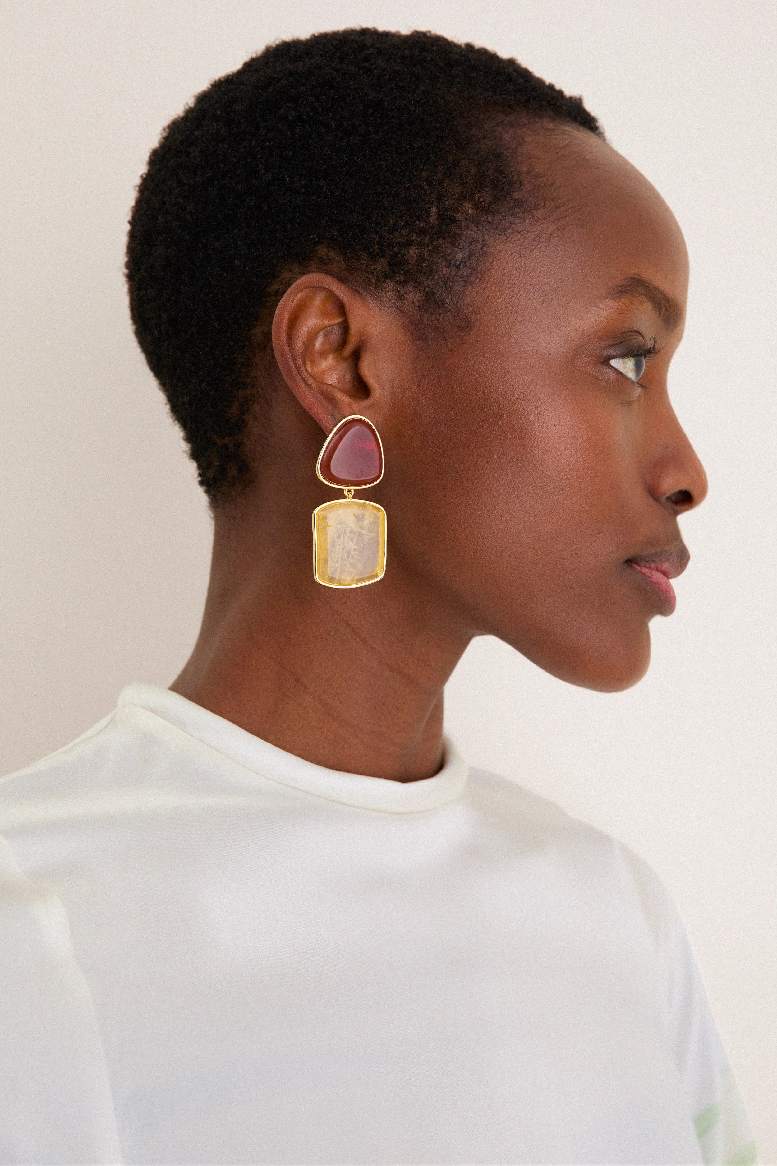 Butter Yellow and Winetasting Ainsley Earrings | Tuckernuck (US)