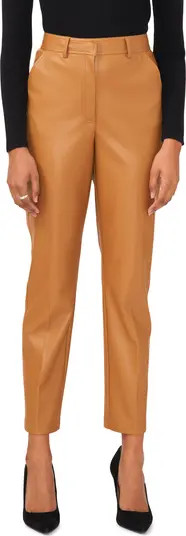 Straight Leg Faux Leather Trousers | Nordstrom