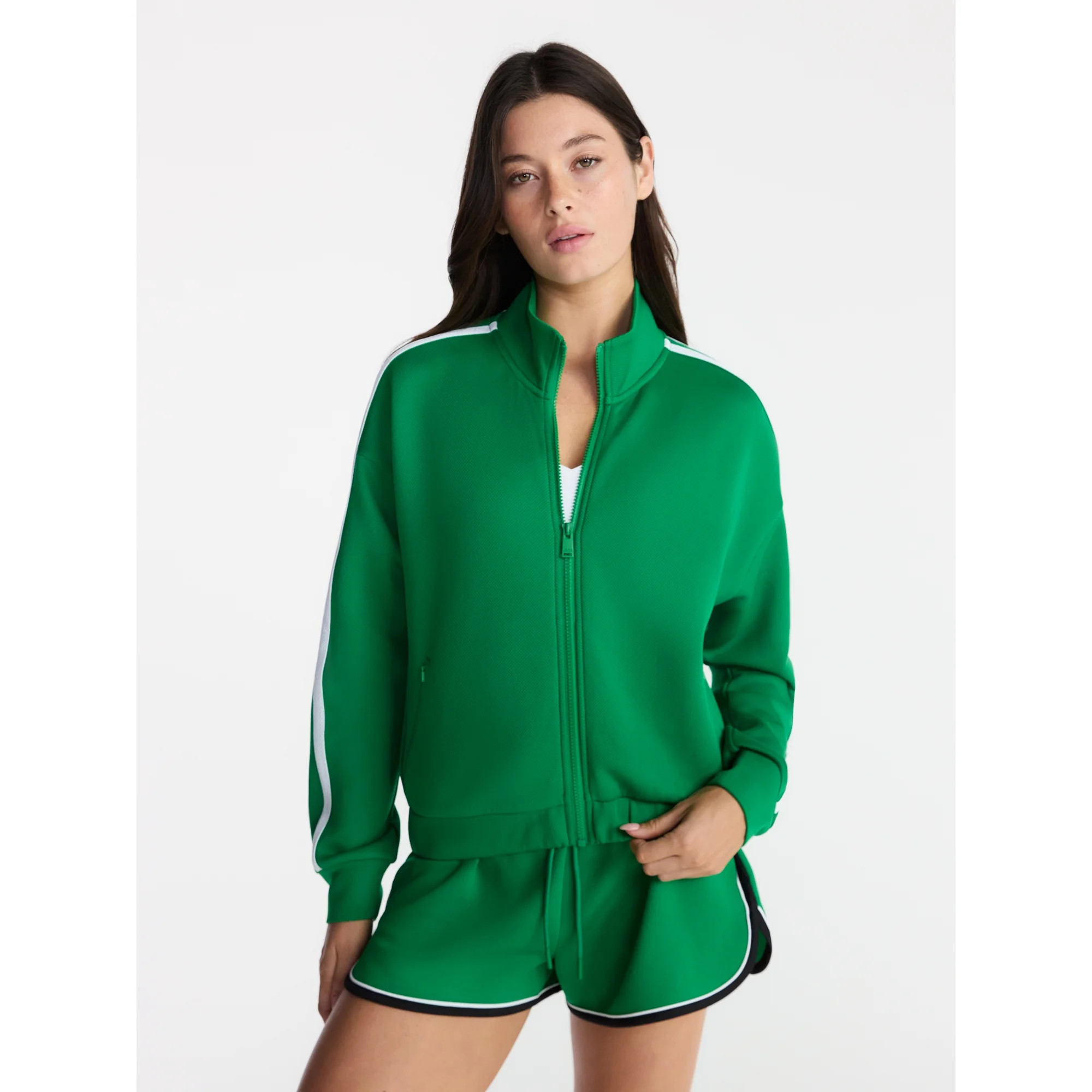 Avia Women's Pique Knit Tennis Jacket, Sizes XS-XXXL | Walmart (US)