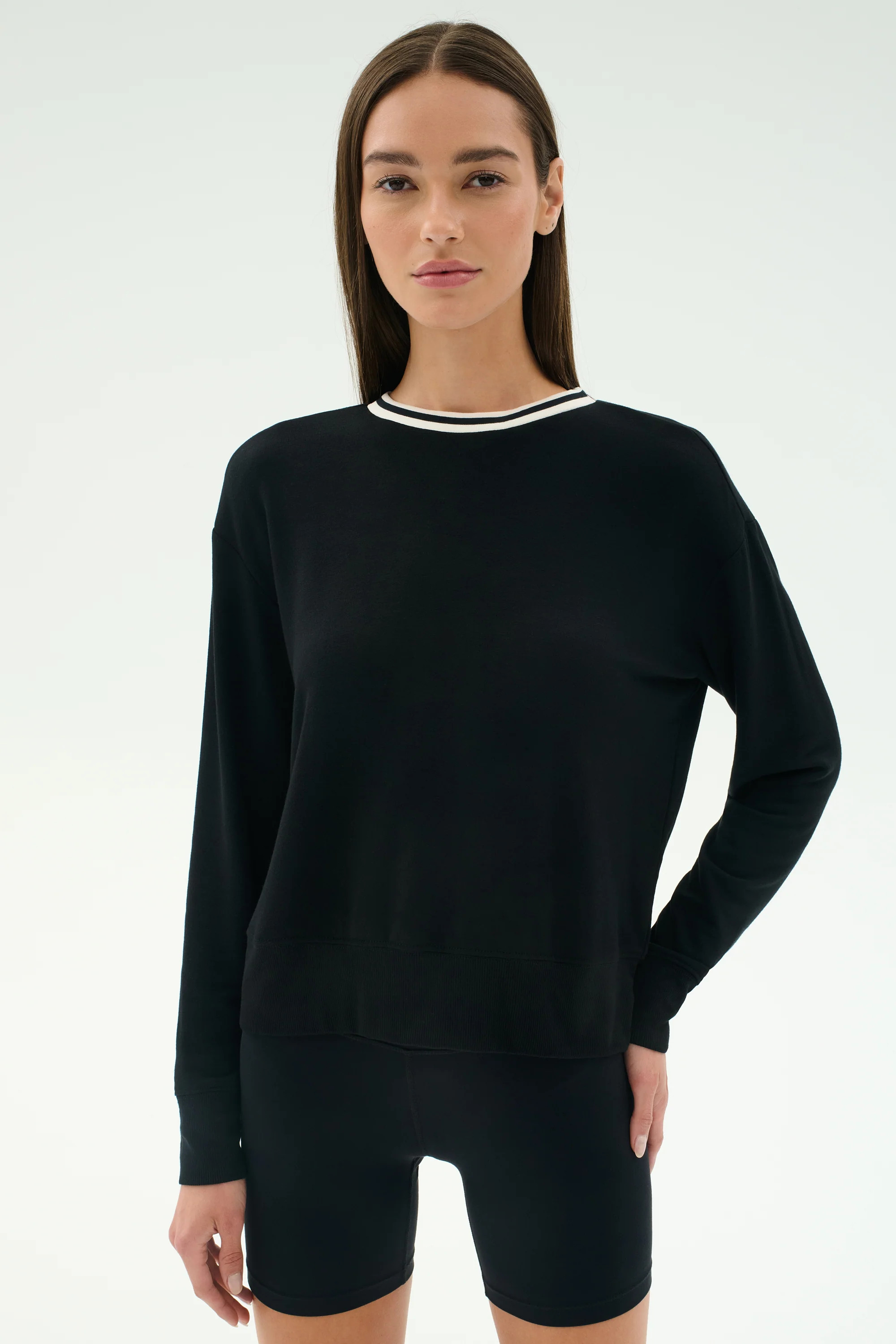 Sonja Fleece Sweatshirt W/ Stripe | Splits59.com