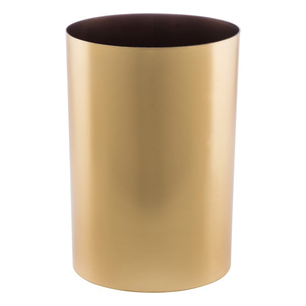 Umbra Brass Metalla Trash Can | The Container Store